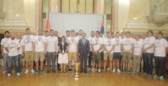 9 August 2015 Welcome celebration for the Serbian national water polo team at the National Assembly House